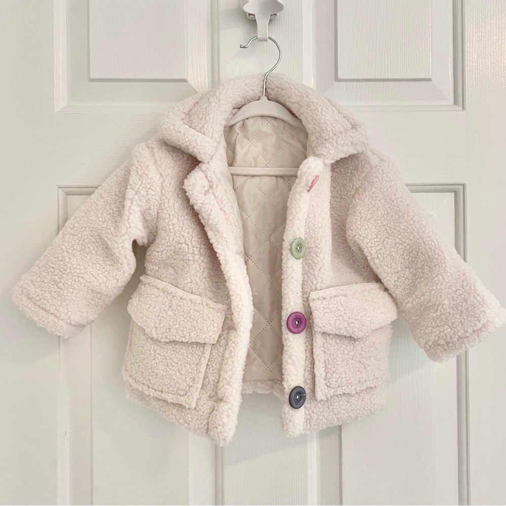 EUC Toddler Sherpa Coat 12-18m